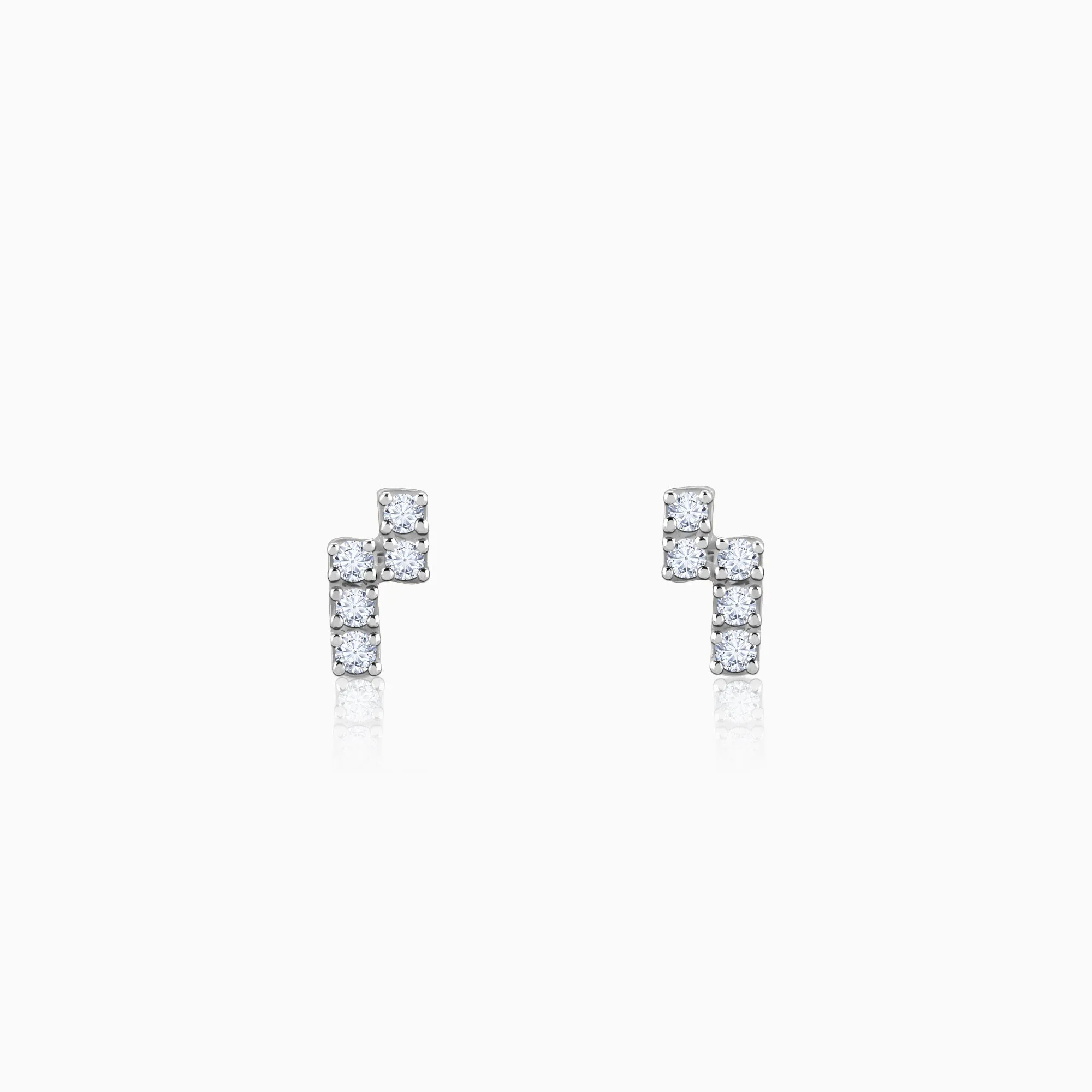 Gold Bolt Diamond Earrings Giva