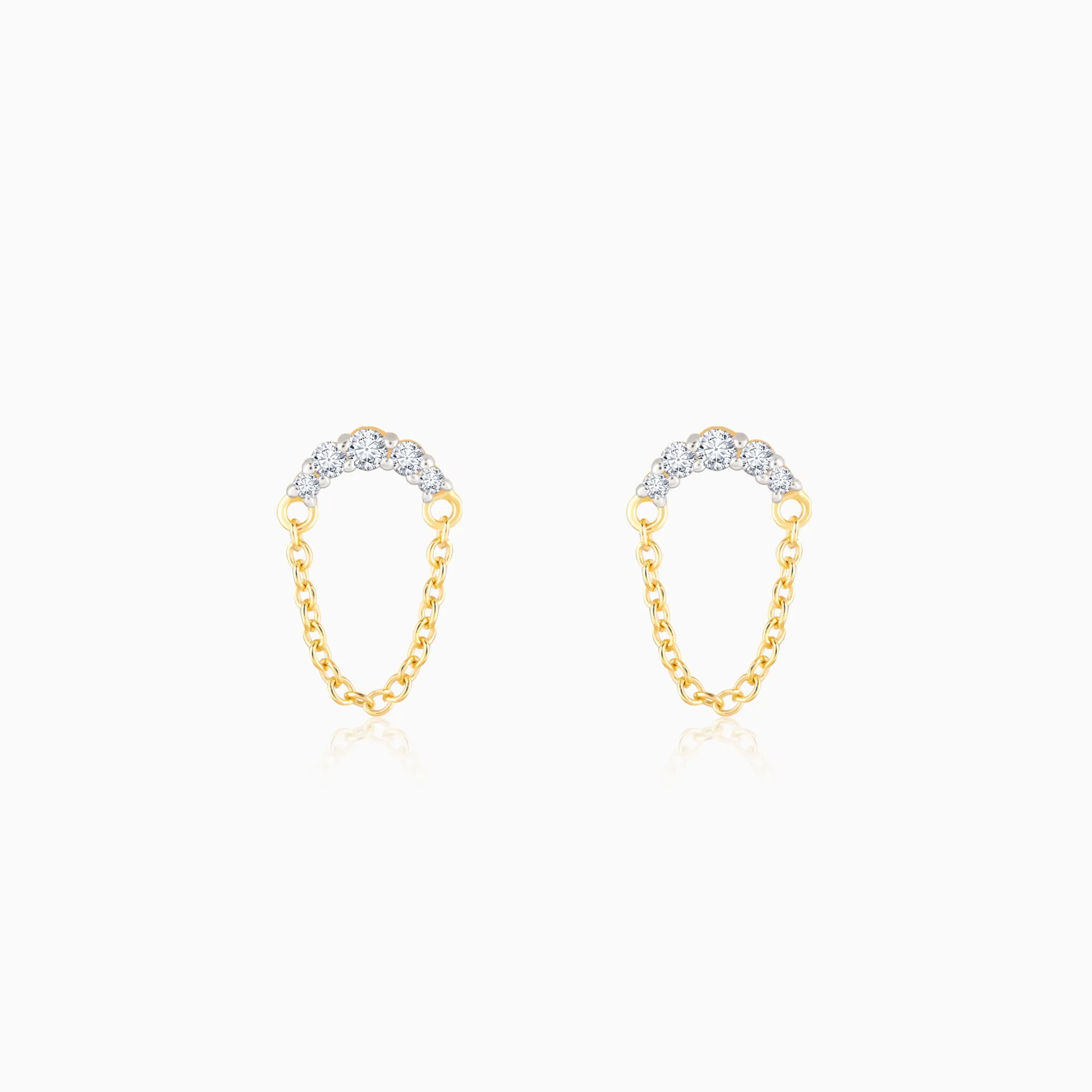 Gold Chained Charisma Diamond Earrings Giva