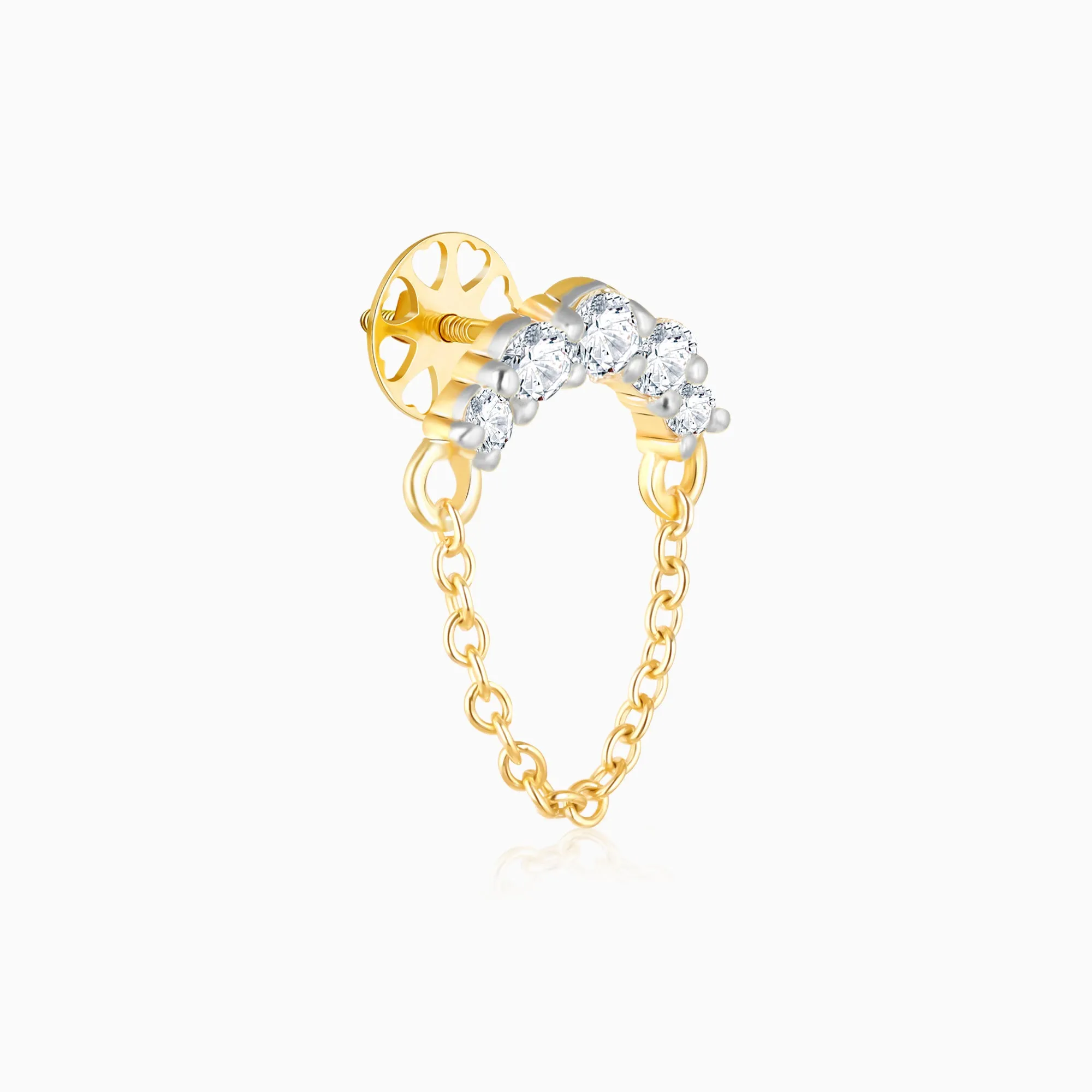 Gold Chained Charisma Diamond Earrings Giva