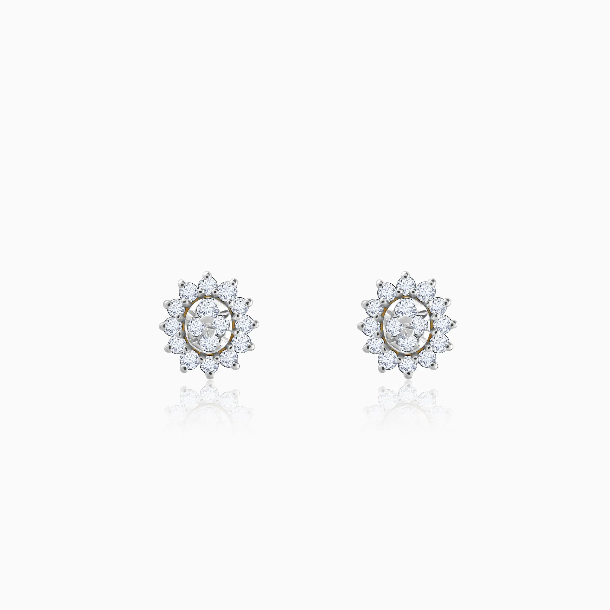 Gold Daisy Diamond Earrings Giva