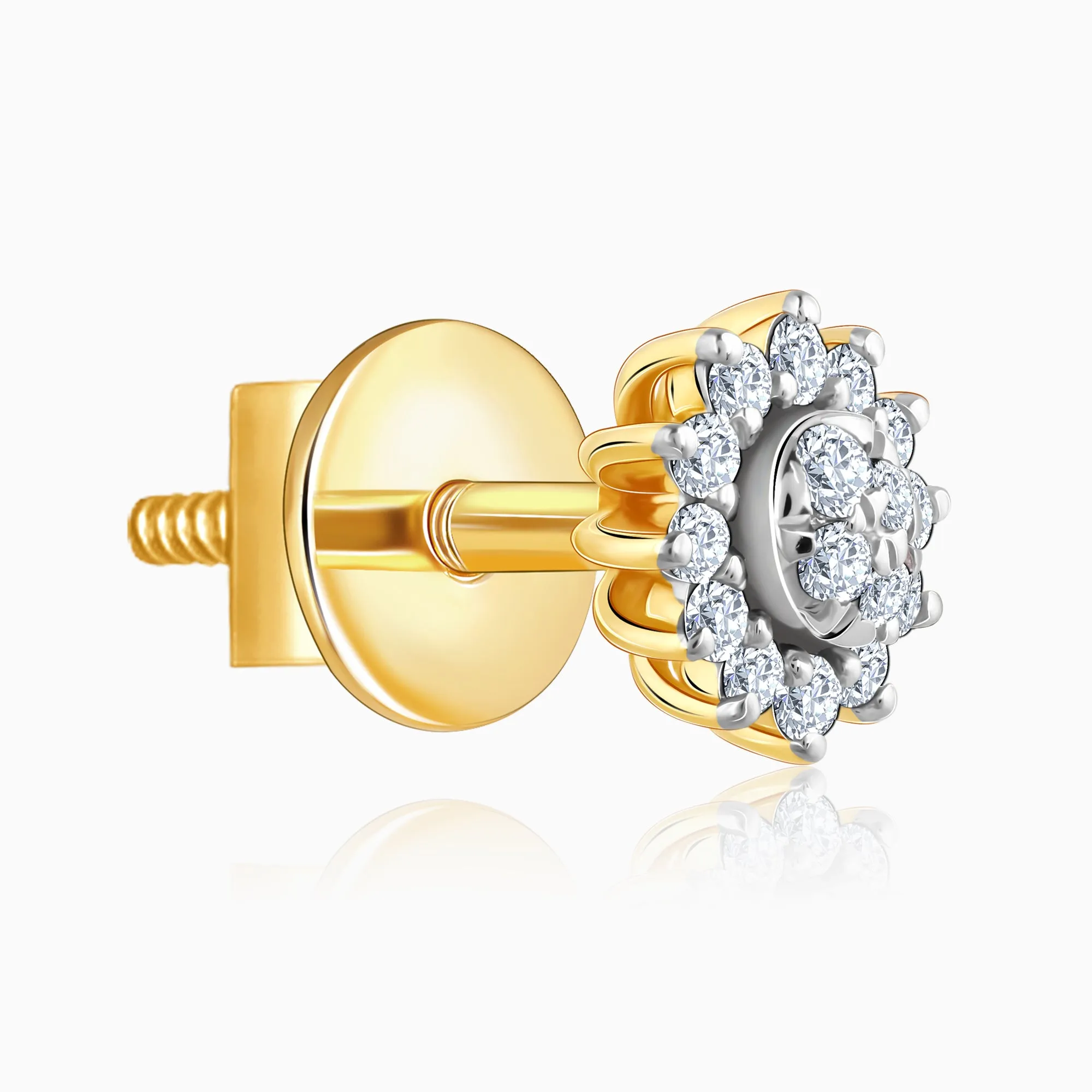 Gold Daisy Diamond Earrings Giva