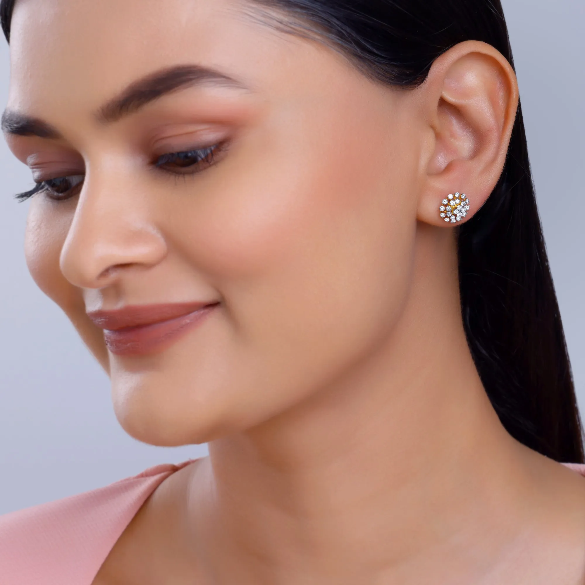Gold Dandelion Whisper Diamond Earrings Giva