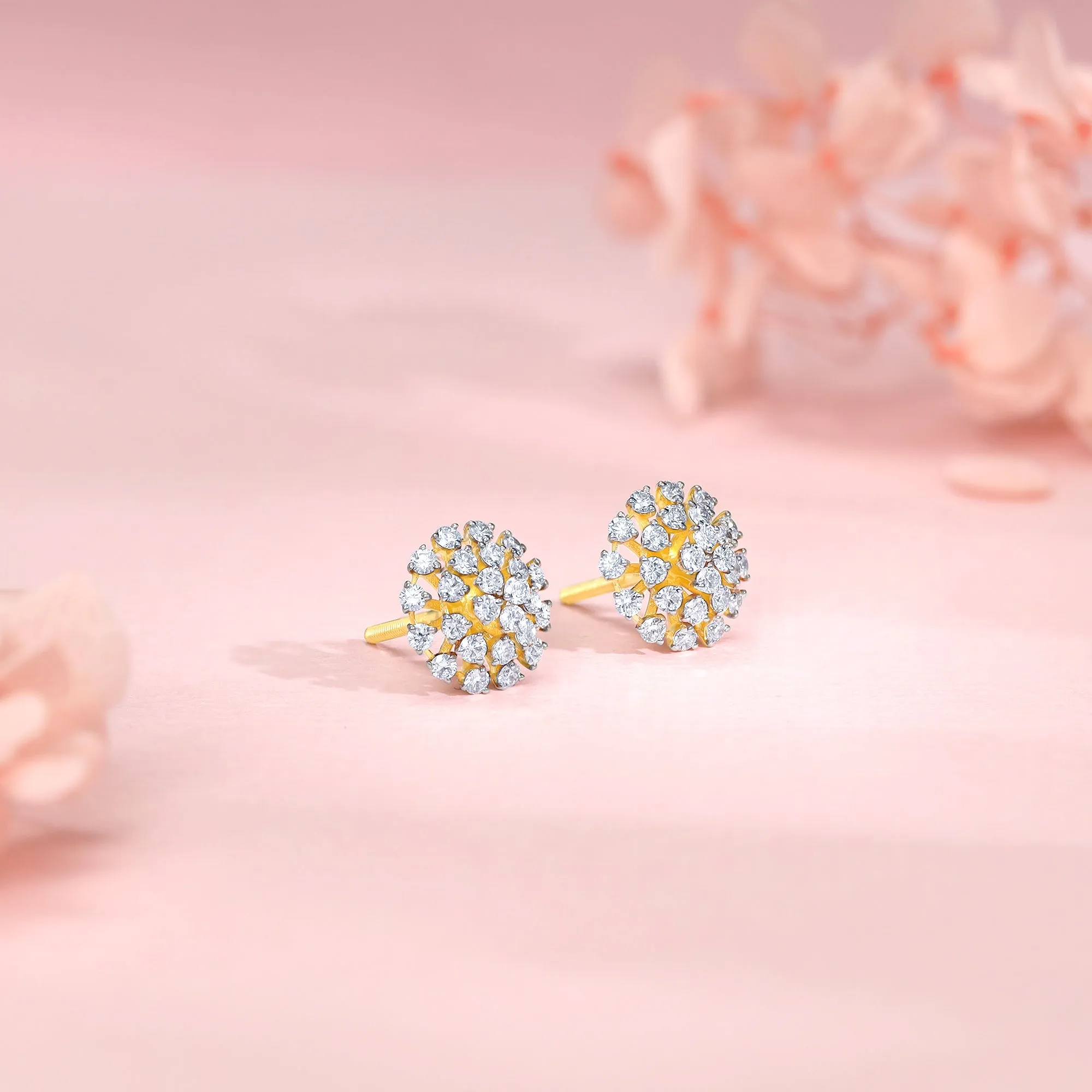 Gold Dandelion Whisper Diamond Earrings Giva