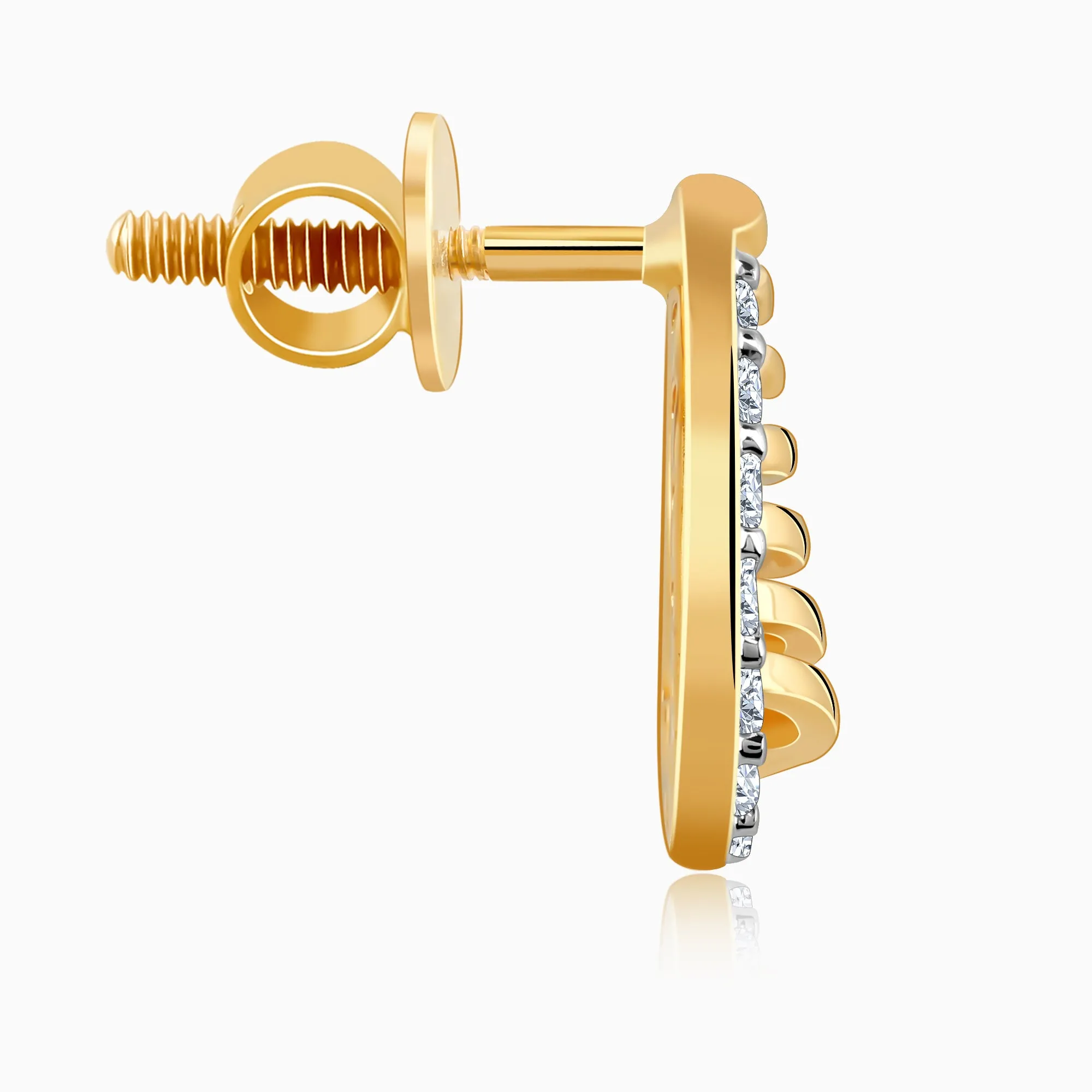 Gold Dazzle Drops Diamond Earrings Giva