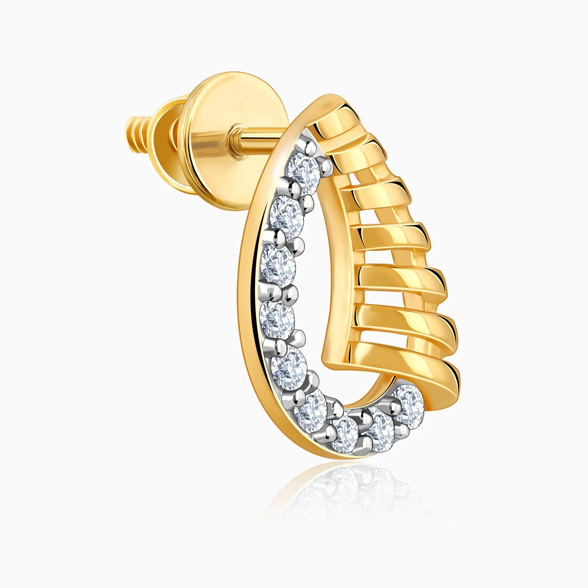 Gold Dazzle Drops Diamond Earrings Giva