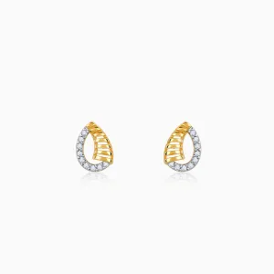 Gold Dazzle Drops Diamond Earrings Giva