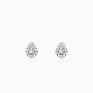 Gold Embellish Diamond Teardrop Earrings Giva