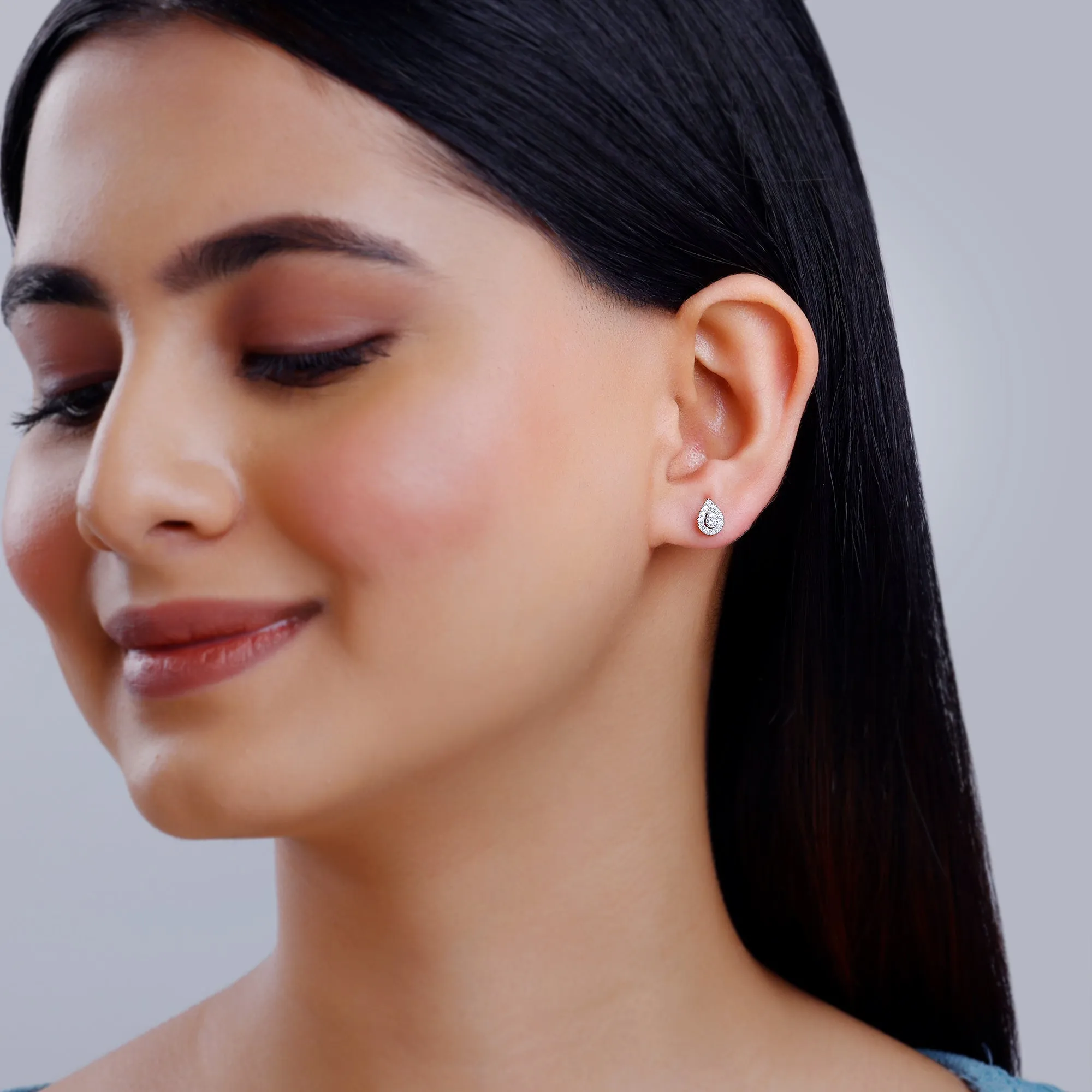Gold Embellish Diamond Teardrop Earrings Giva