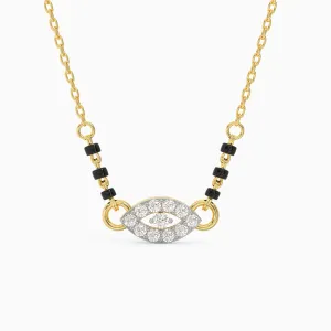 Gold Evil Eye Diamond Mangalsutra Giva