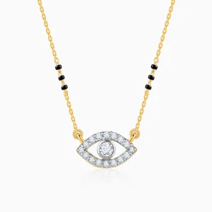 Gold Evil Eye Diamond Mangalsutra Giva