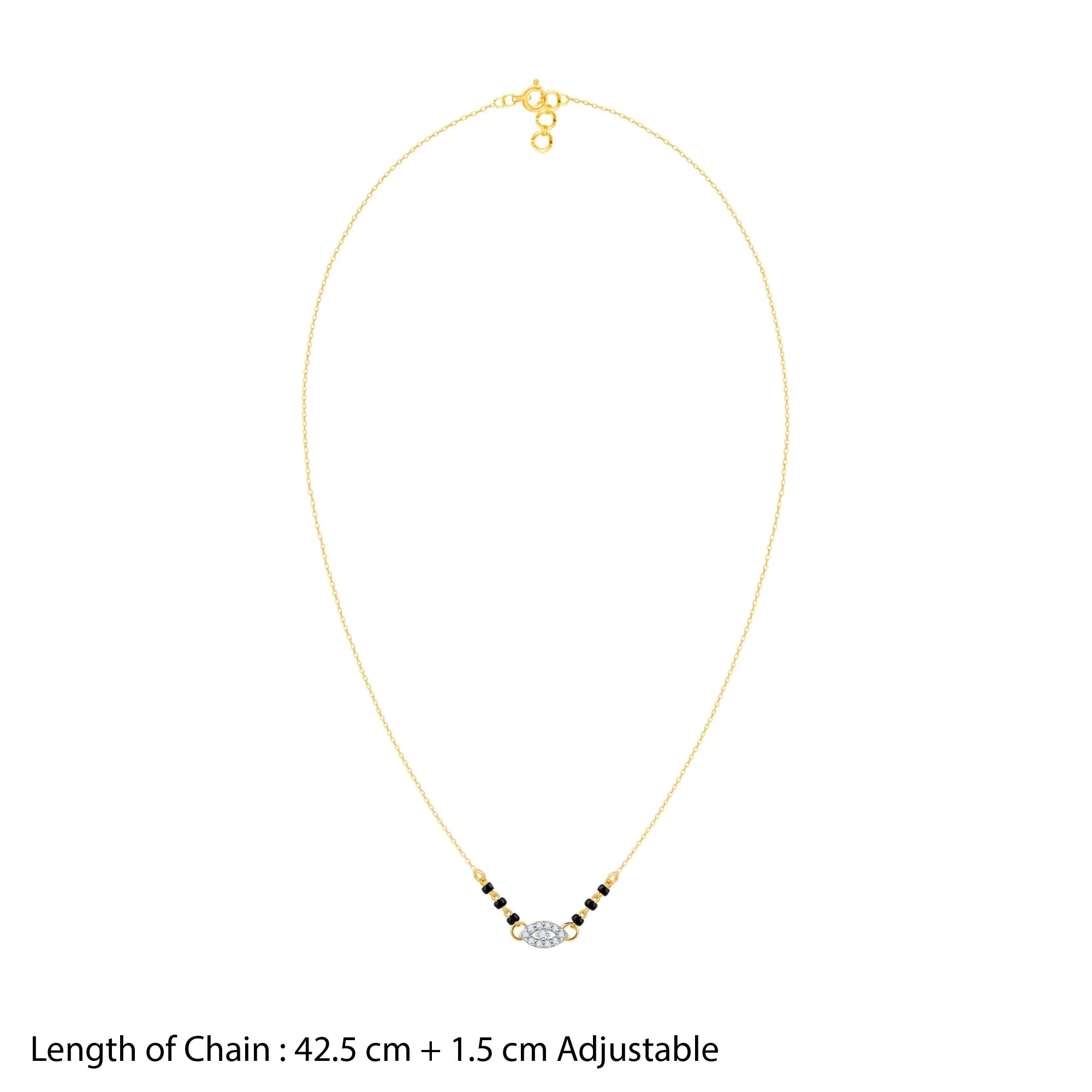 Gold Evil Eye Diamond Mangalsutra Giva