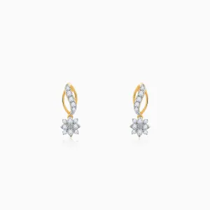 Gold Flora Flow Diamond Earrings Giva