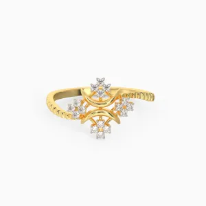 Gold Floral Delight Diamond Ring Giva
