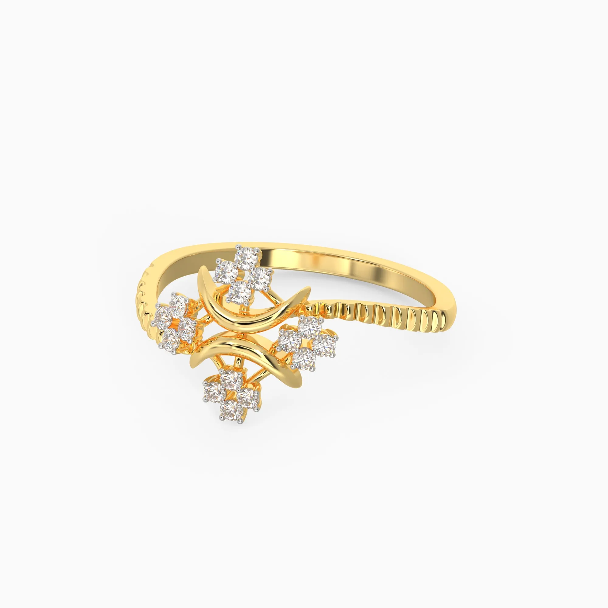 Gold Floral Delight Diamond Ring Giva