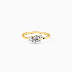 Gold Floral Flirt Diamond Ring Giva