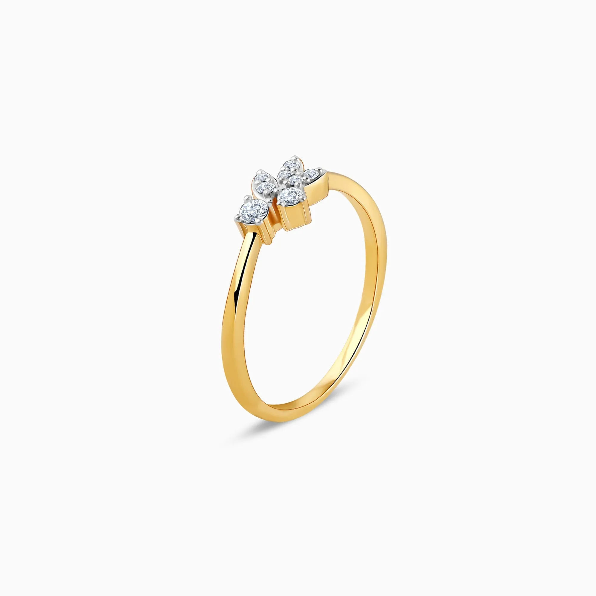 Gold Floral Flirt Diamond Ring Giva