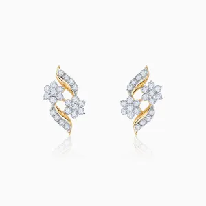 Gold Floral Magic Diamond Earrings Giva