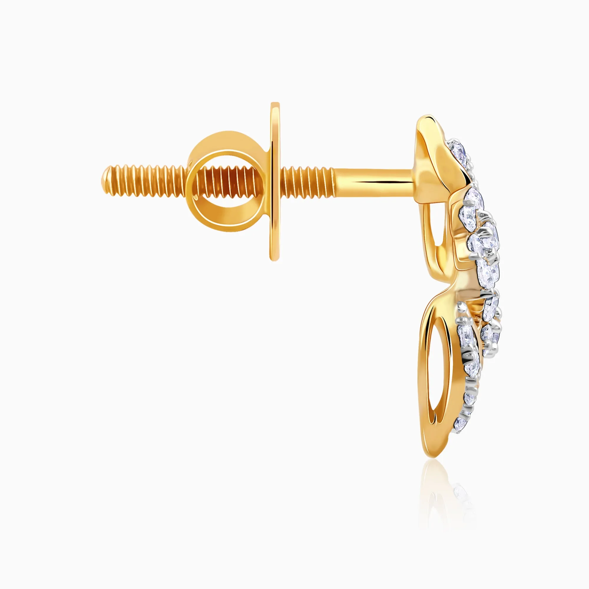 Gold Floral Magic Diamond Earrings Giva