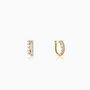 Gold Glitter Bomb Diamond Earrings Giva