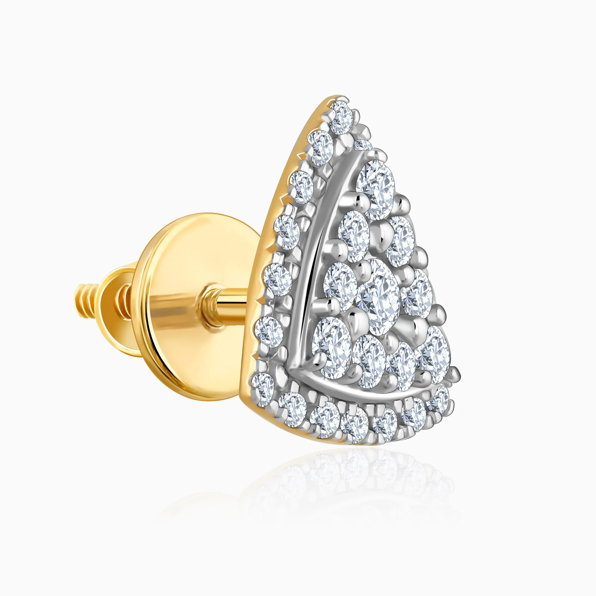 Gold Glitter Punch Diamond Earrings Giva