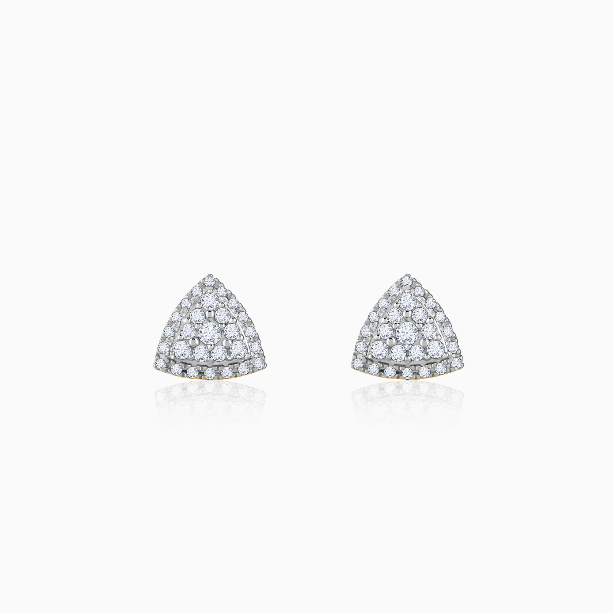 Gold Glitter Punch Diamond Earrings Giva
