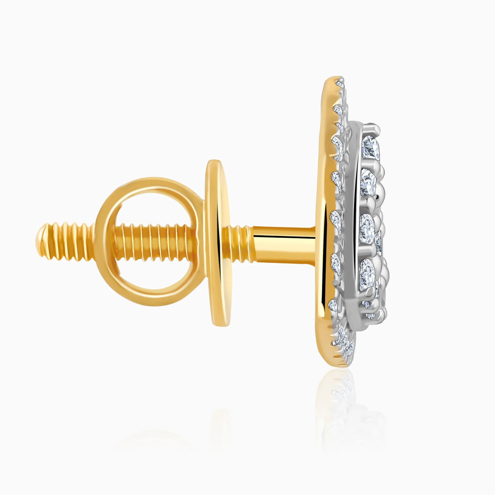 Gold Glitter Punch Diamond Earrings Giva