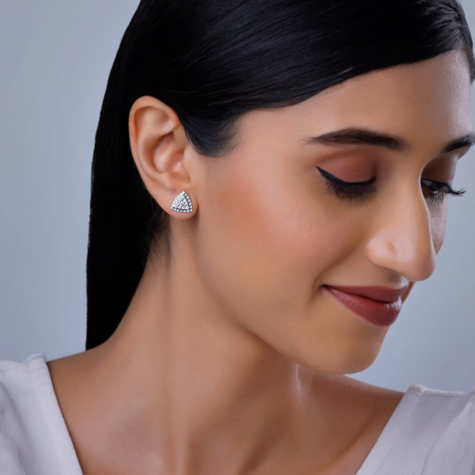 Gold Glitter Punch Diamond Earrings Giva