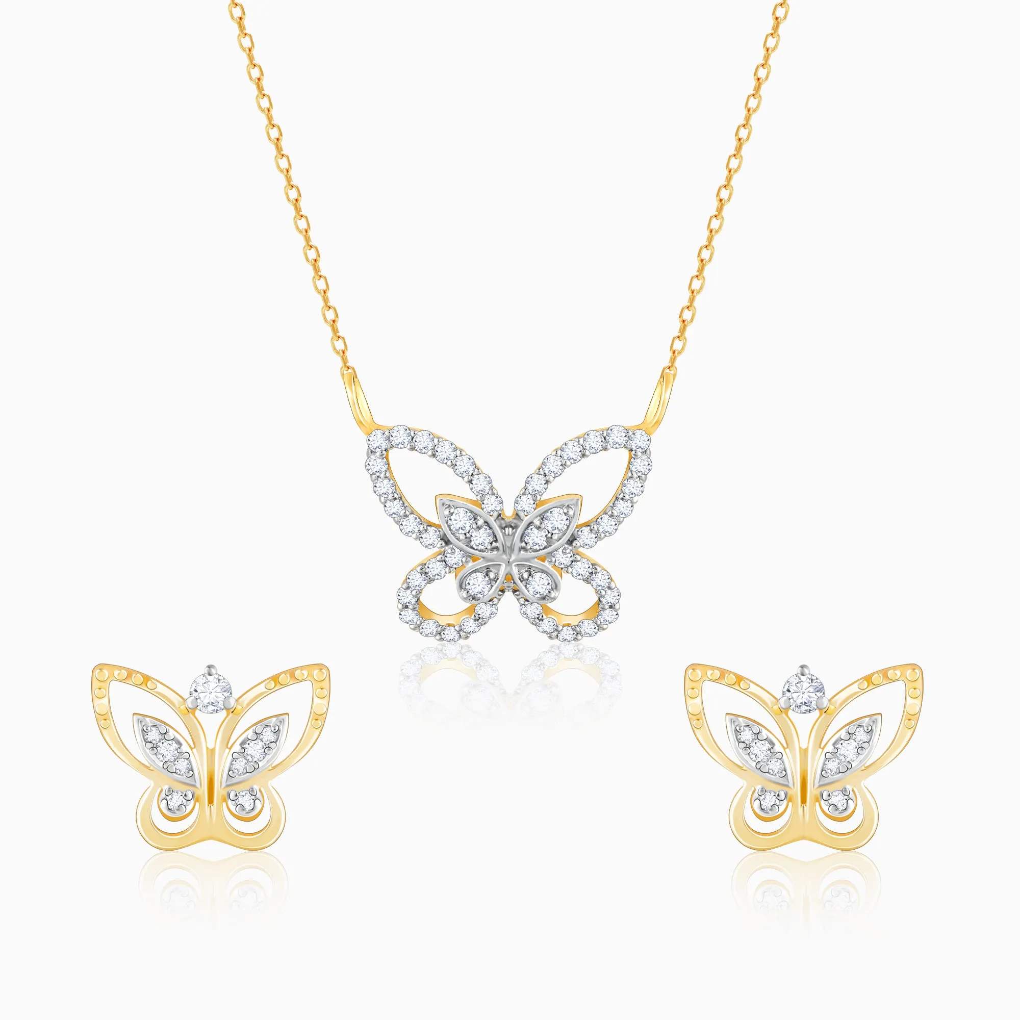 Gold Glorious Butterfly Diamond Set Giva