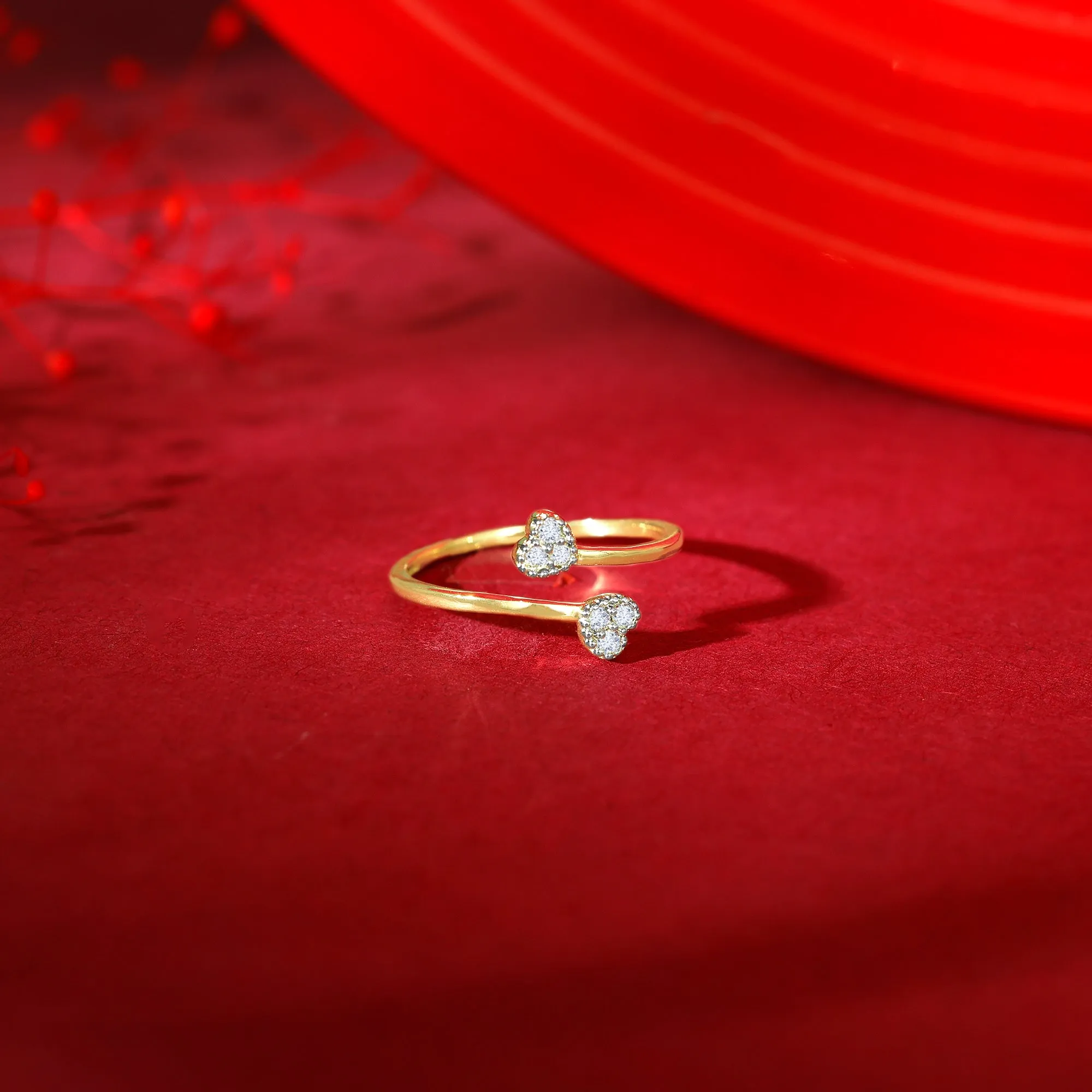 Gold Heartbeat Duo Diamond Ring Giva