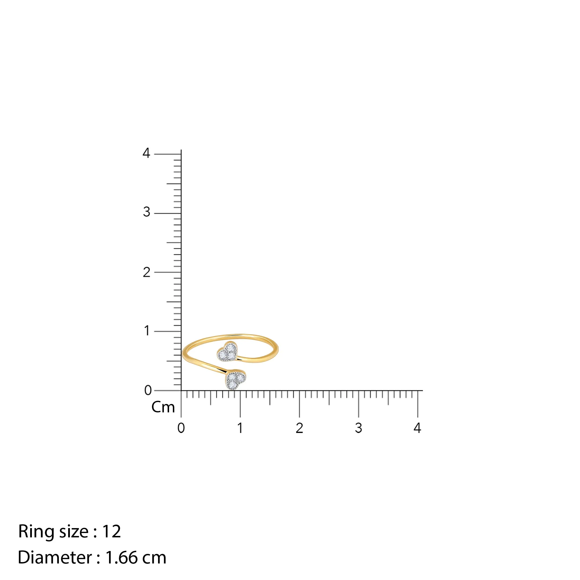 Gold Heartbeat Duo Diamond Ring Giva