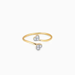 Gold Heartbeat Duo Diamond Ring Giva