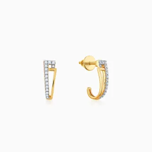 Gold Hoopla Diamond Earrings Giva