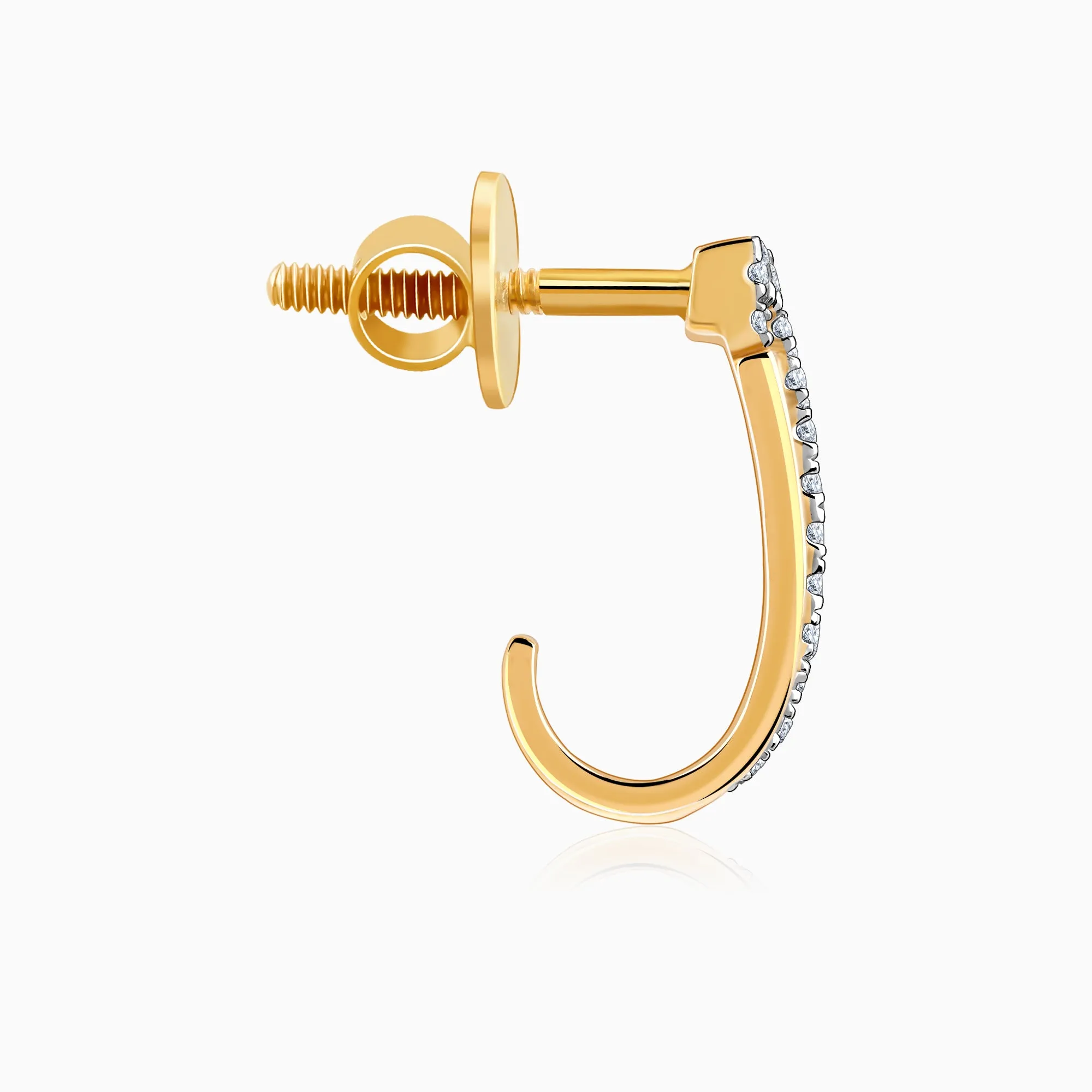 Gold Hoopla Diamond Earrings Giva