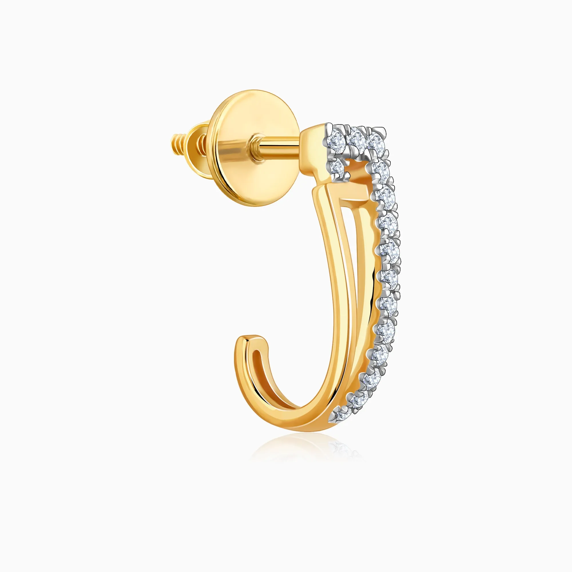 Gold Hoopla Diamond Earrings Giva