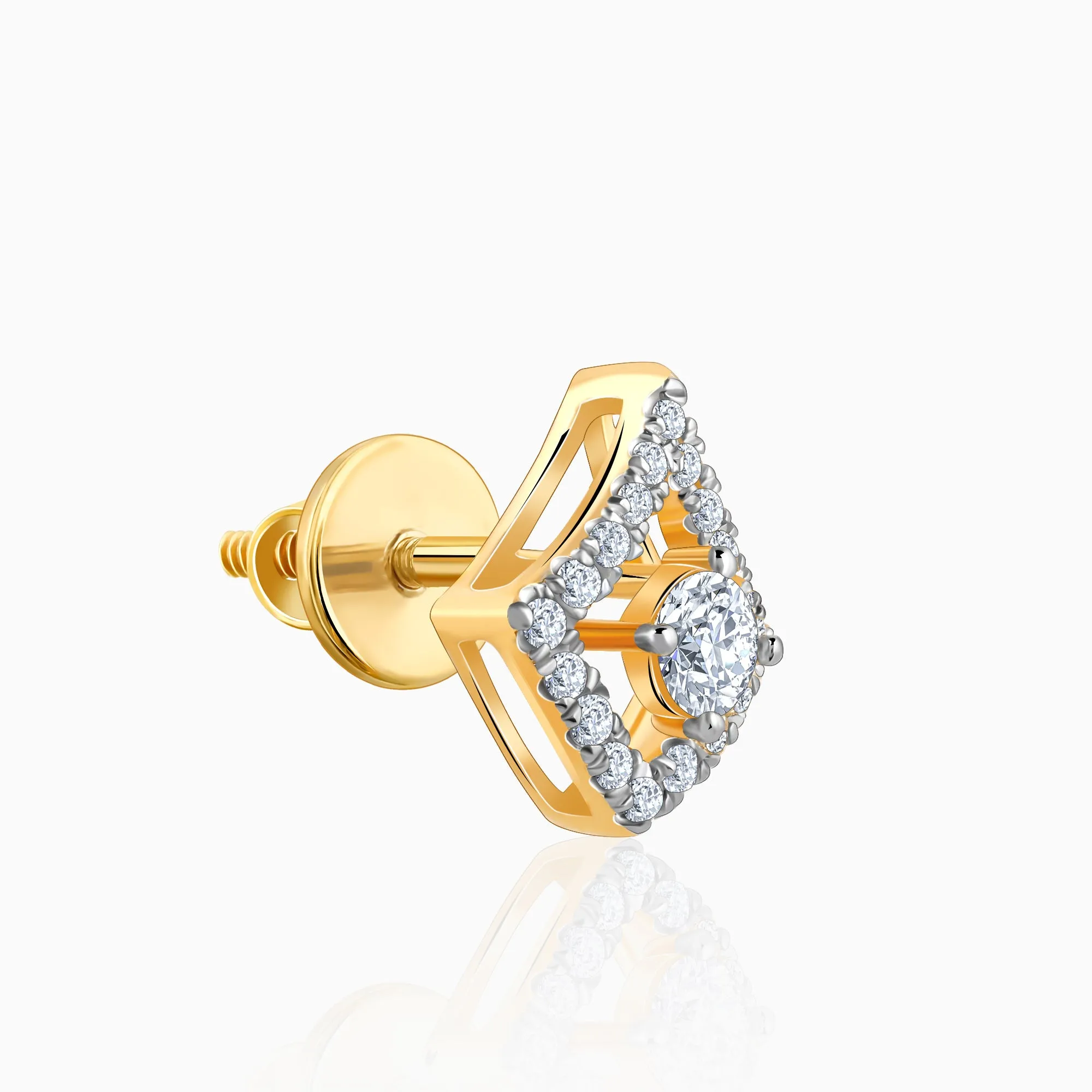 Gold Illumina Solitaire Diamond Earrings Giva