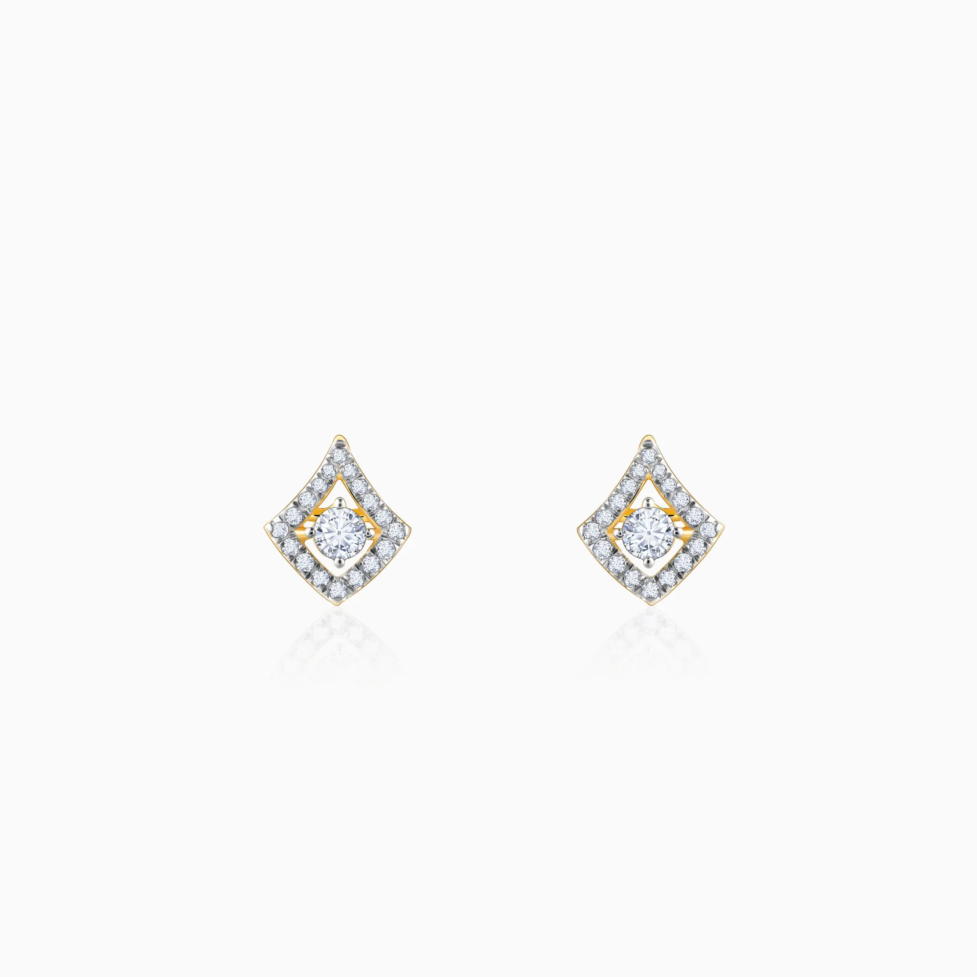 Gold Illumina Solitaire Diamond Earrings Giva