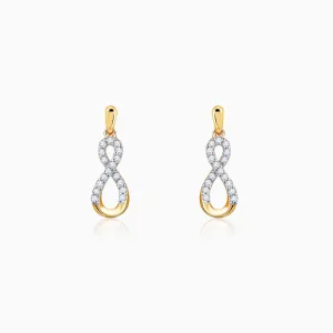 Gold Infinity Glow Diamond Earrings Giva