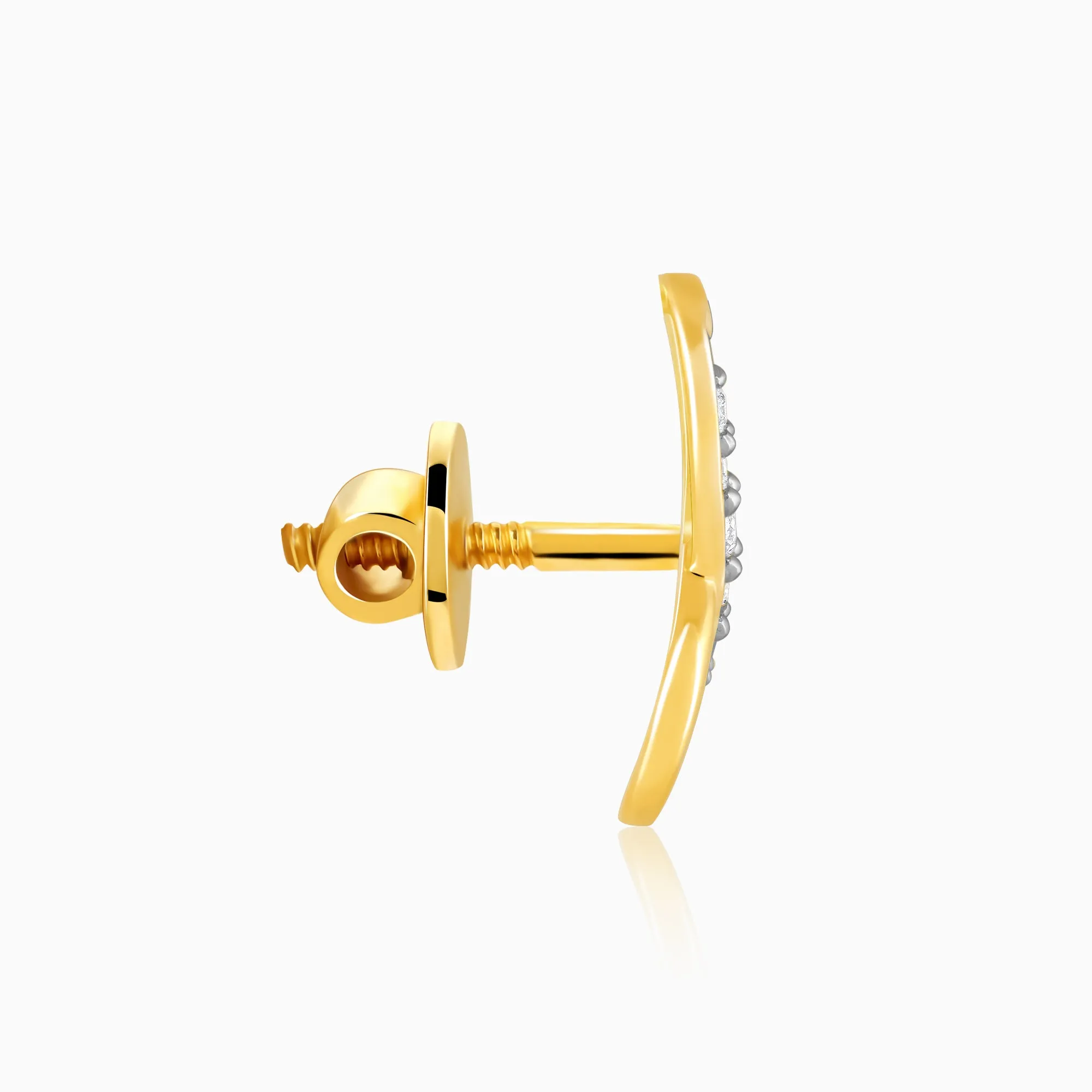 Gold Infinity Grace Diamond Stud Earrings Giva