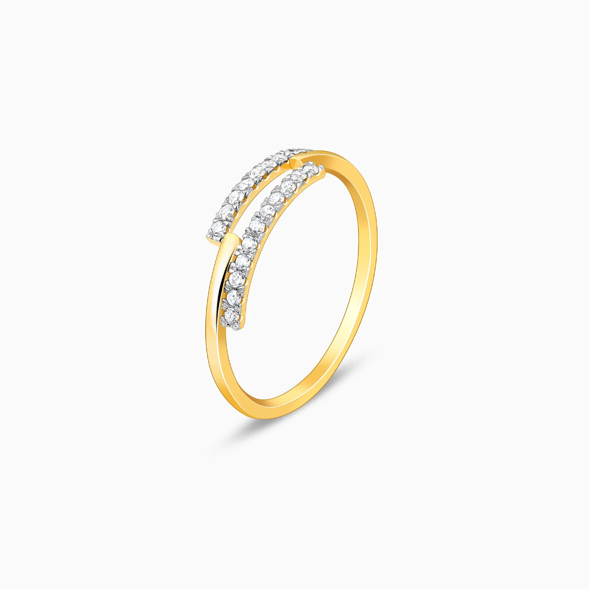 Gold Intertwined Diamond Ring Giva