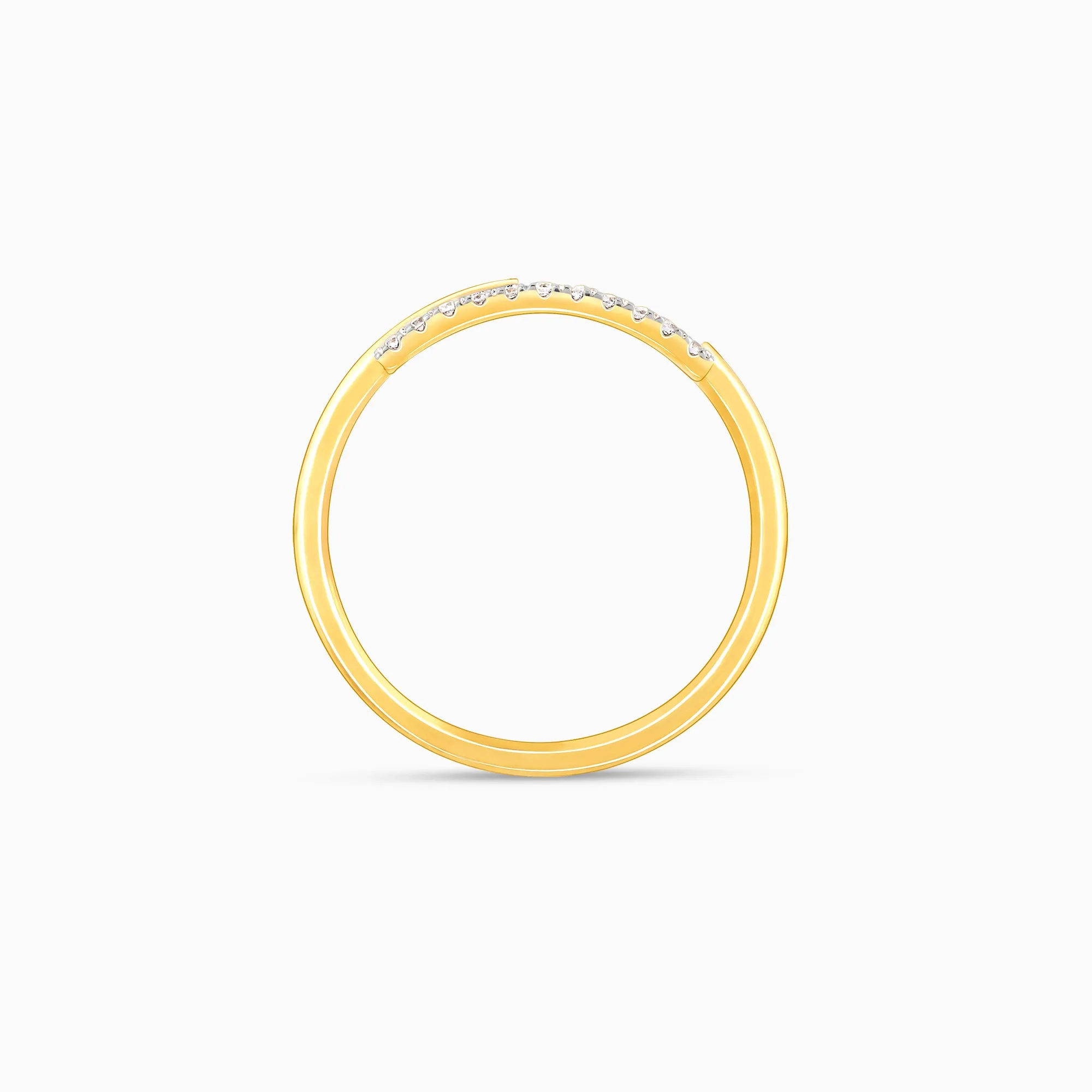Gold Intertwined Diamond Ring Giva