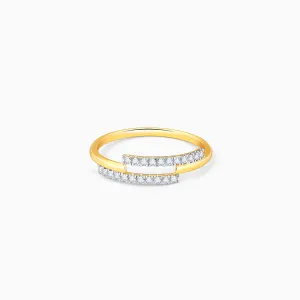 Gold Intertwined Diamond Ring Giva