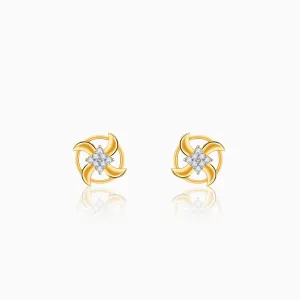 Gold Joy Whirl Diamond Earrings Giva