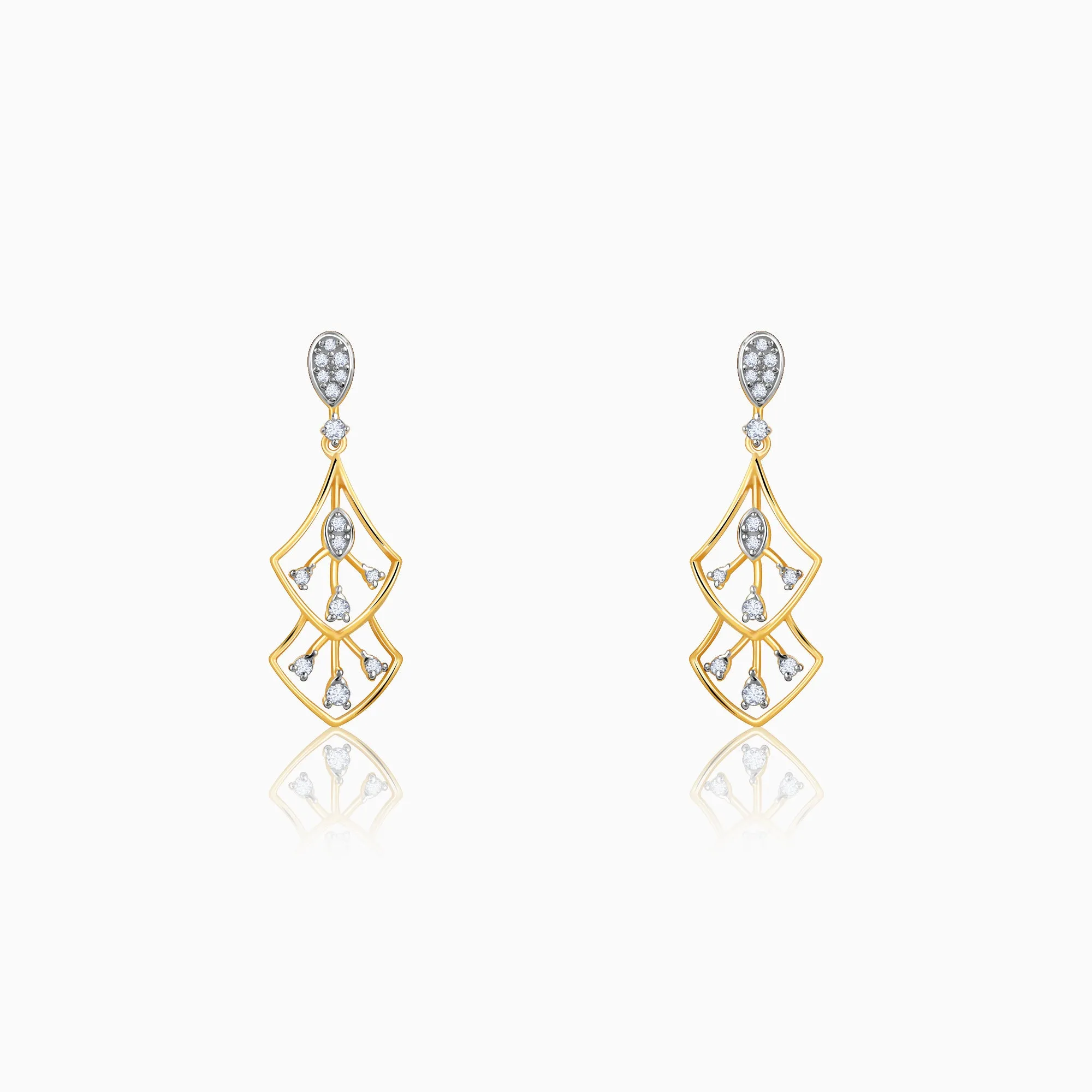 Gold Layered Luxe Diamond Earrings Giva