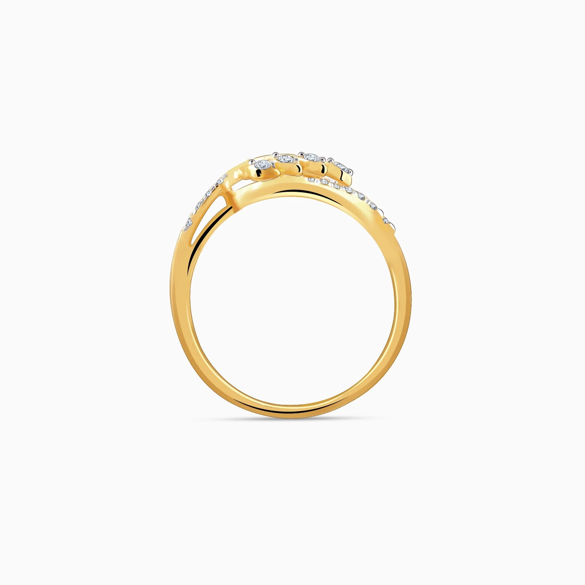 Gold Leaf in Luxury Diamond Ring Giva