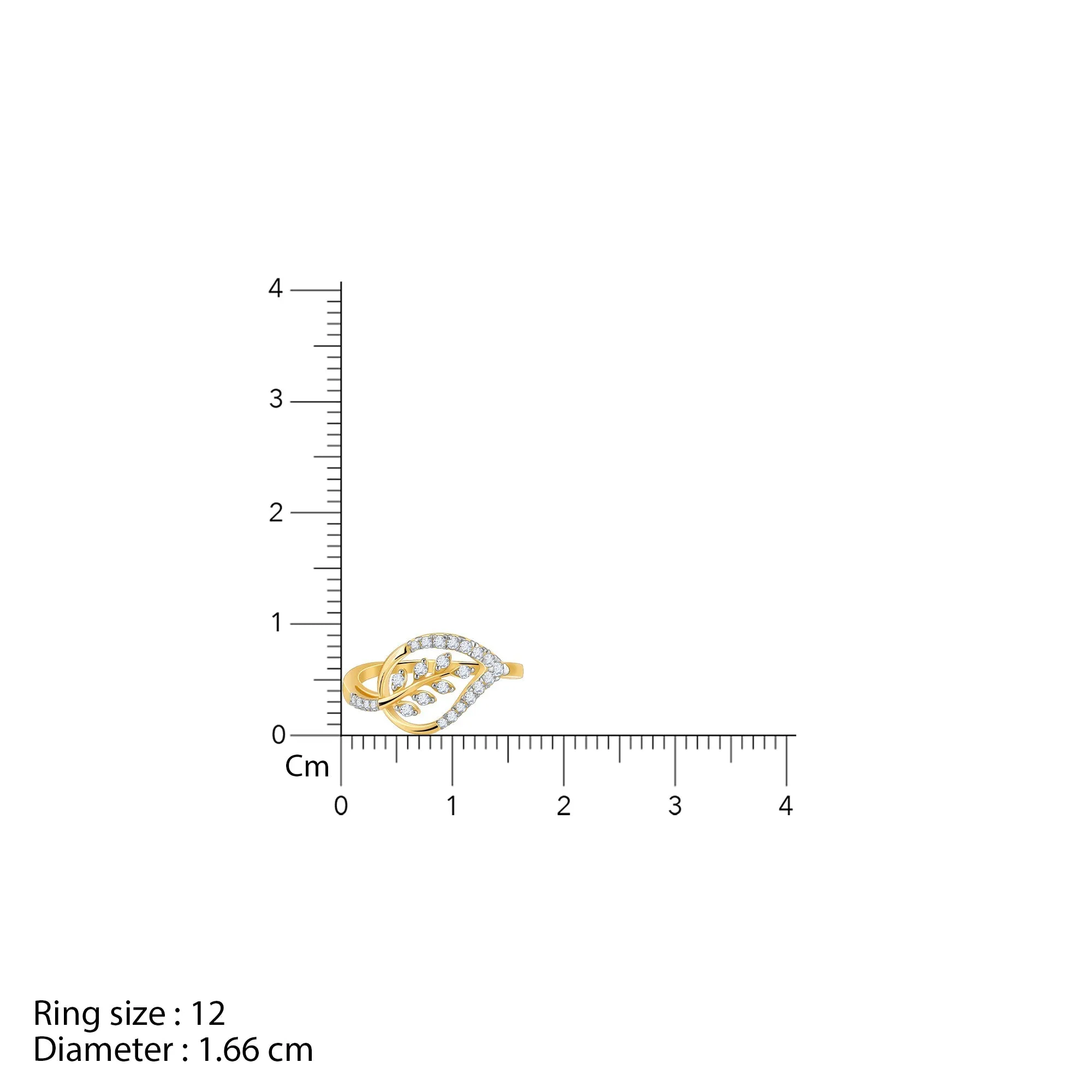 Gold Leaf in Luxury Diamond Ring Giva