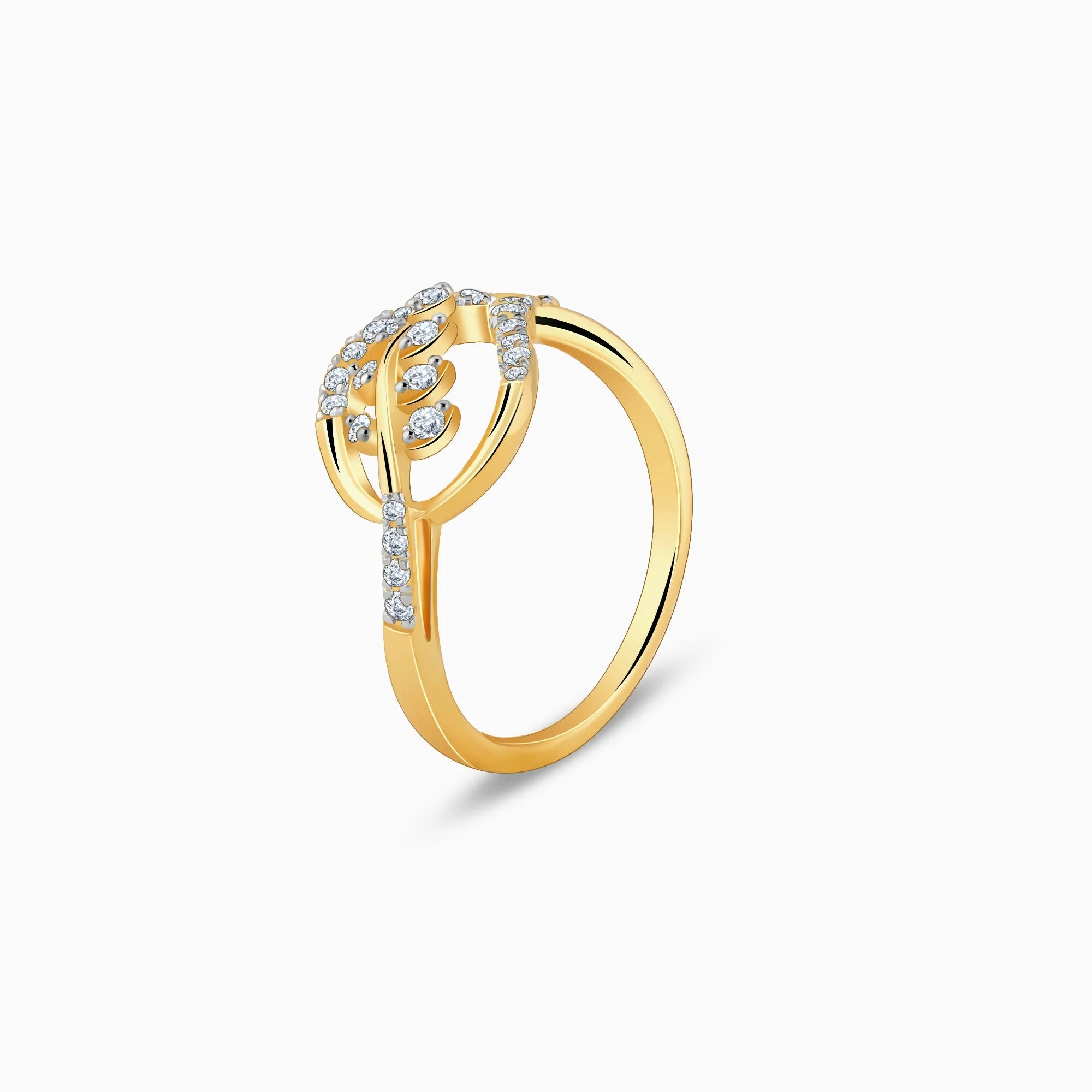 Gold Leaf in Luxury Diamond Ring Giva