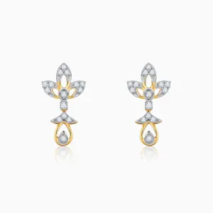 Gold Leaflight Diamond Earrings Giva