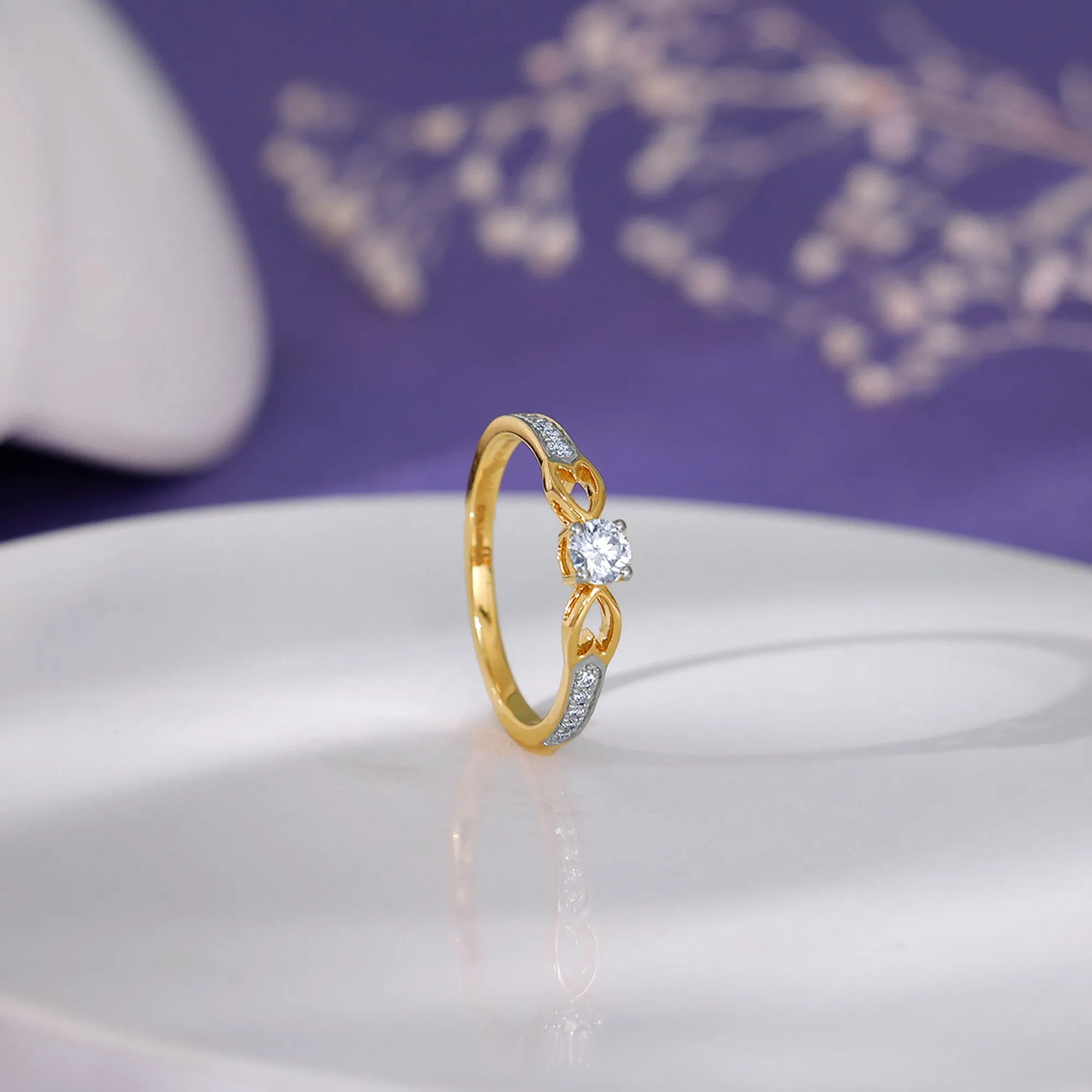 Gold Leafora Diamond Ring Giva