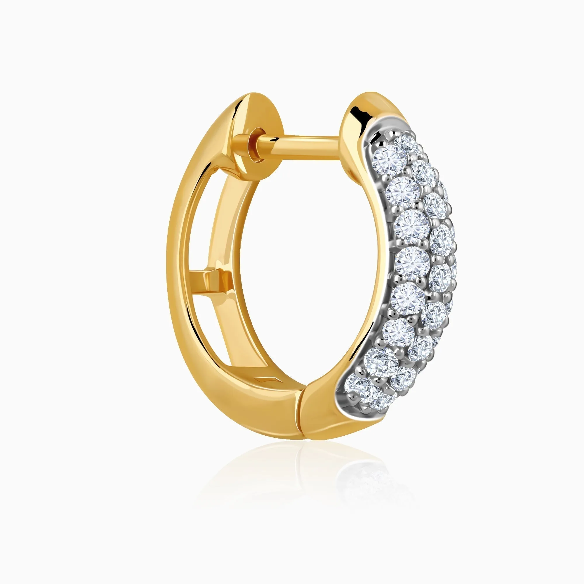 Gold Lunar Loops Diamond Earrings Giva