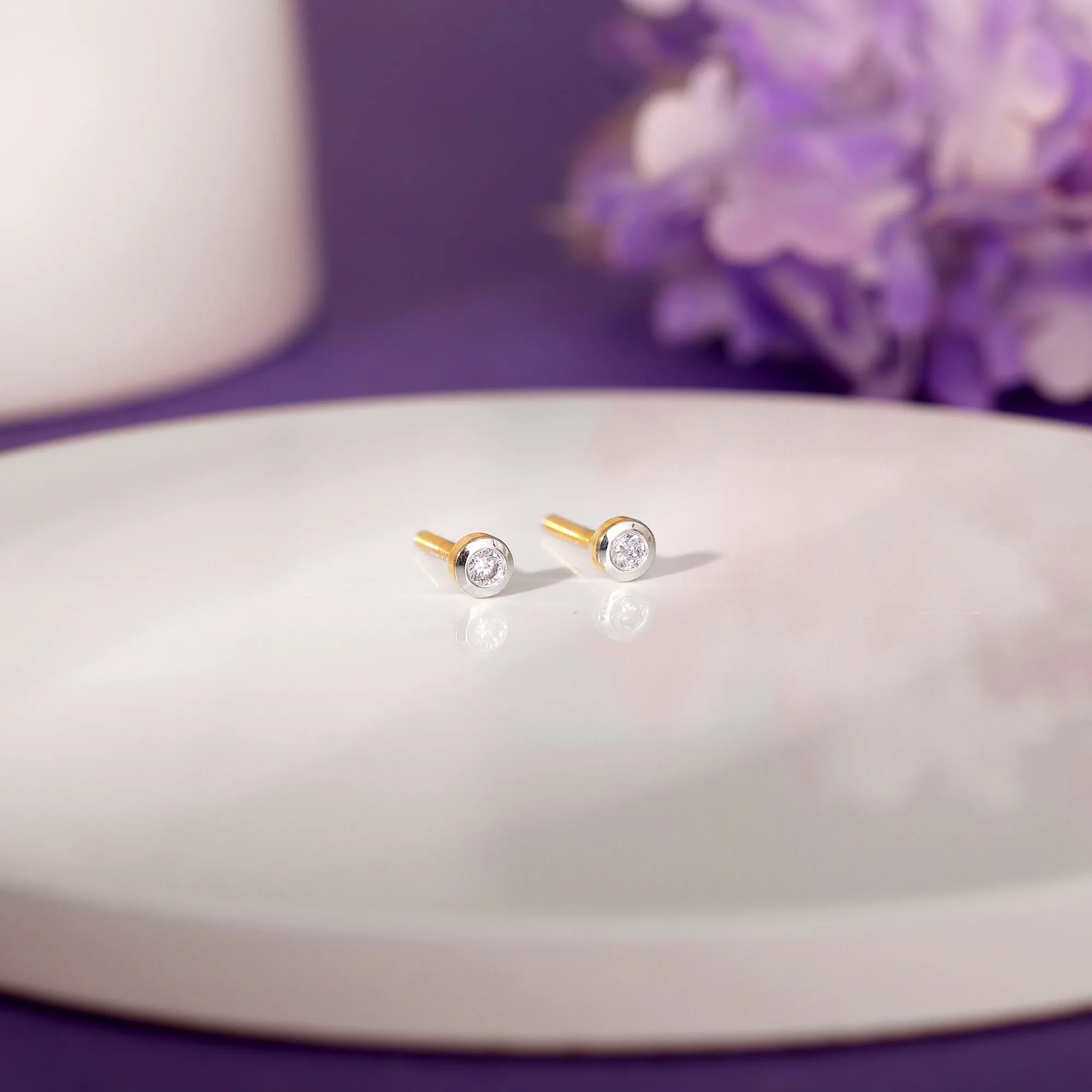 Gold Mimo Diamond Stud Earrings Giva